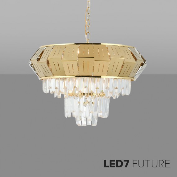 Ritz - Tech Gold Chandelier